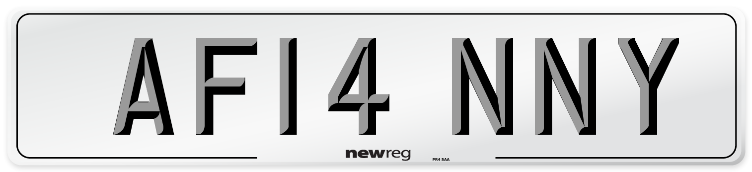 AF14 NNY Number Plate from New Reg